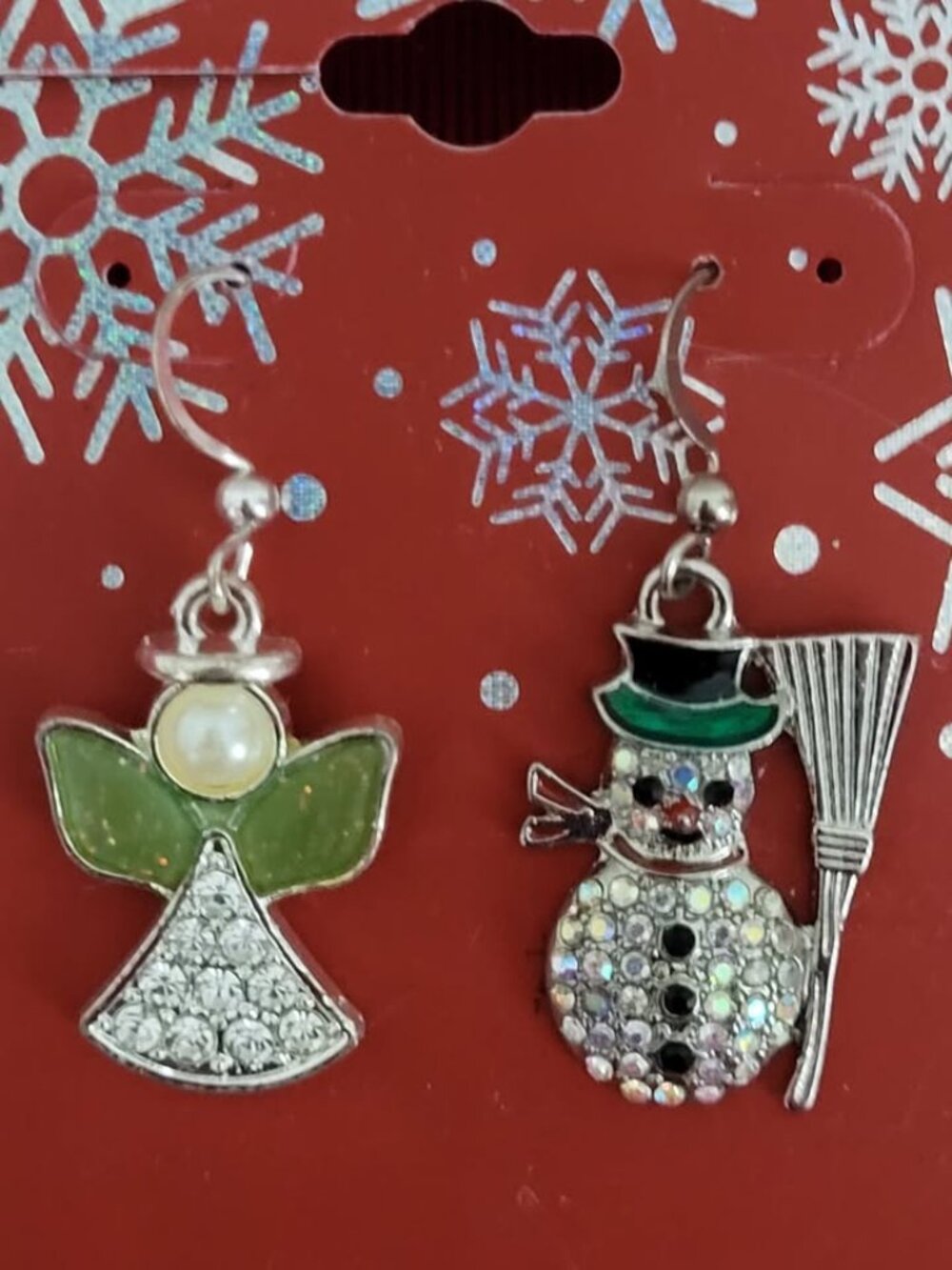 BRAND NEW, KOHLS, ANGEL AND SNOWMAN EARRINGS!!!
